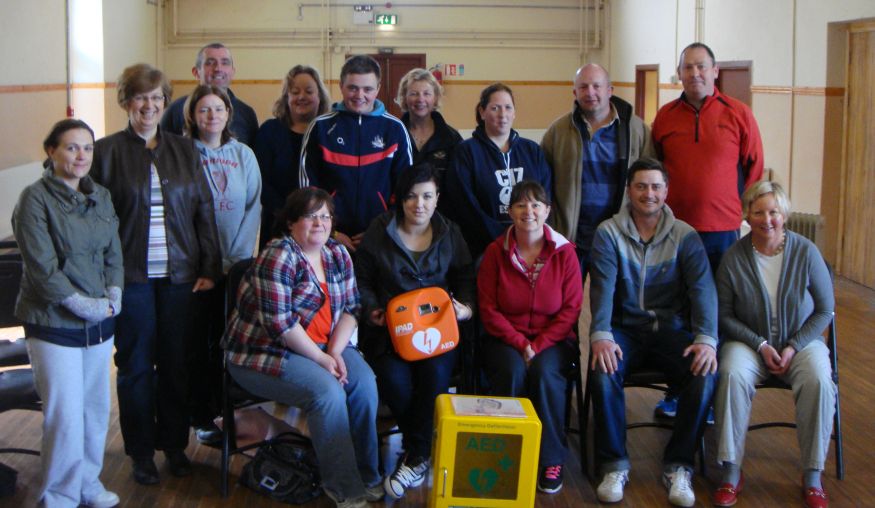 Community Members from Liscarroll, Co. Cork with their new AEDs and Heated Outdoor AED Cabinets from EireMed at our Training Day 